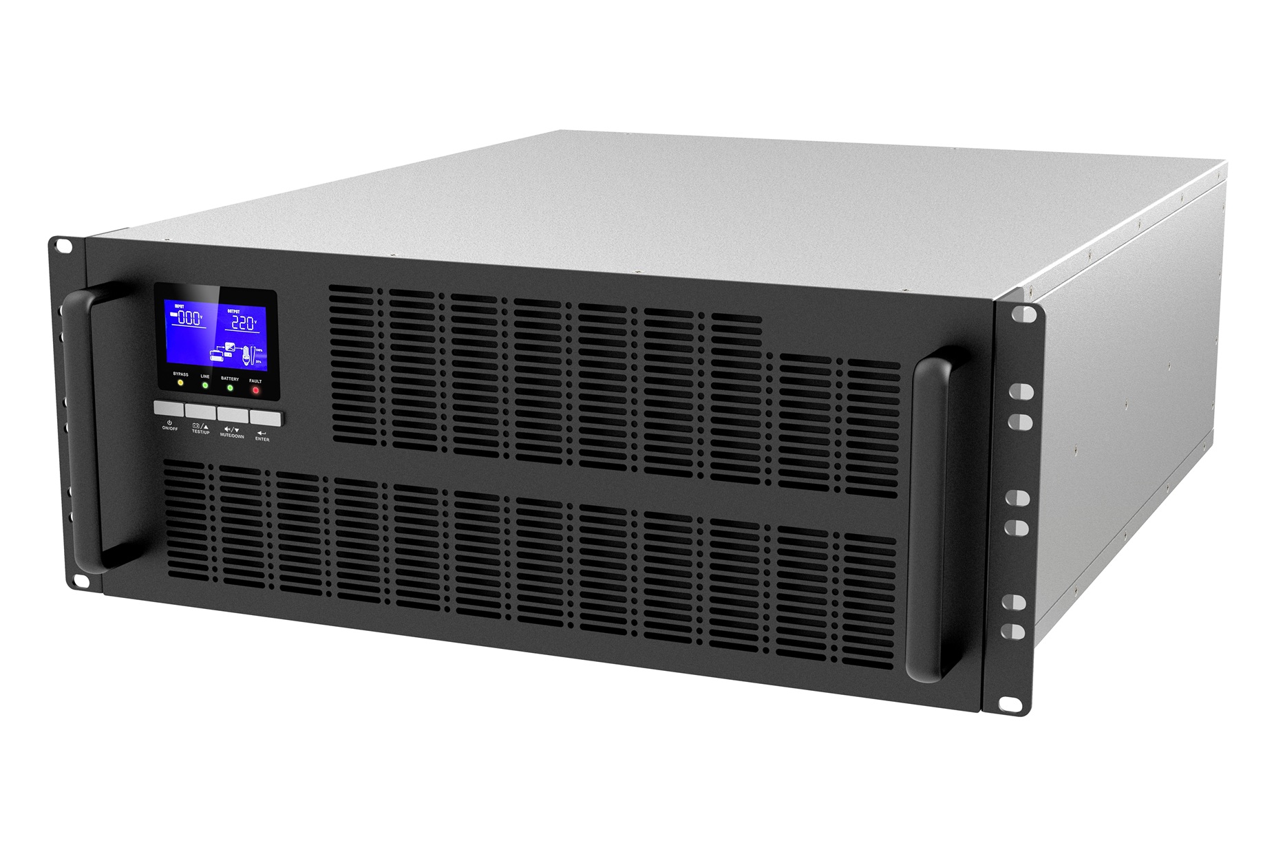 ЕКІНШІСІ ДЕ (Үш фазалы кіріс, бір фазалы шығыс тірекке орнатылатын UPS, 10 кВА ~ 20 кВА)